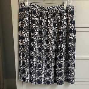 JCrew like new A-Line Skirt - Navy and cream.